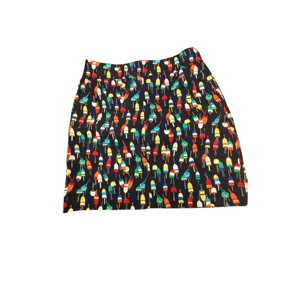 Talbots Navy Nautical Colorful Buoy print size 10 Cruise Vacation Beach - Picture 1 of 11